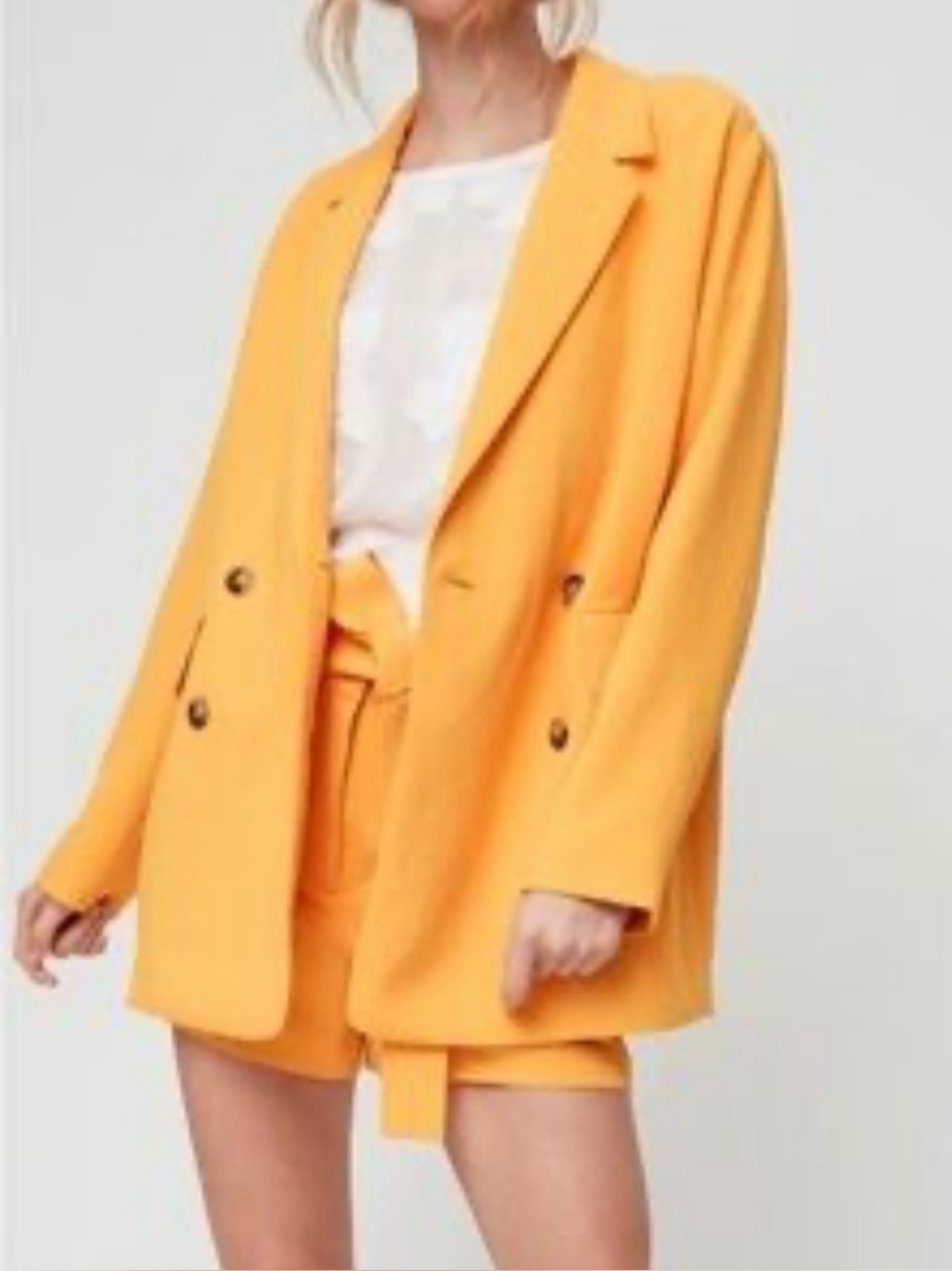 Aritzia Wilfred Cherrelle Blazer Orange